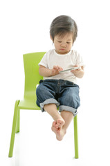 Little boy with smart phone