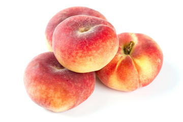 donut peaches isolated on white