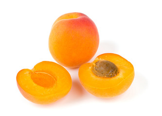 apricots isolated on white