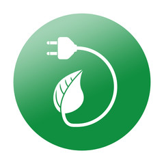 Etiqueta redonda energia limpia © teracreonte