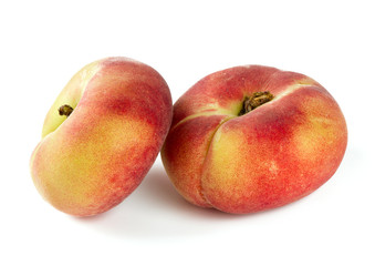 donut peaches isolated on white