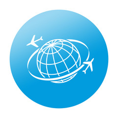 Etiqueta redonda agencia de viajes © teracreonte