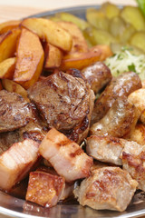 meat with cabbage and potatoes