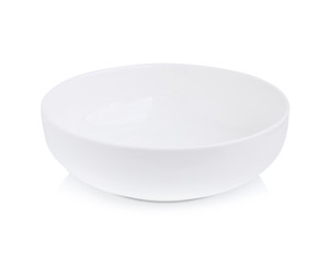 White bowl isolated on white background