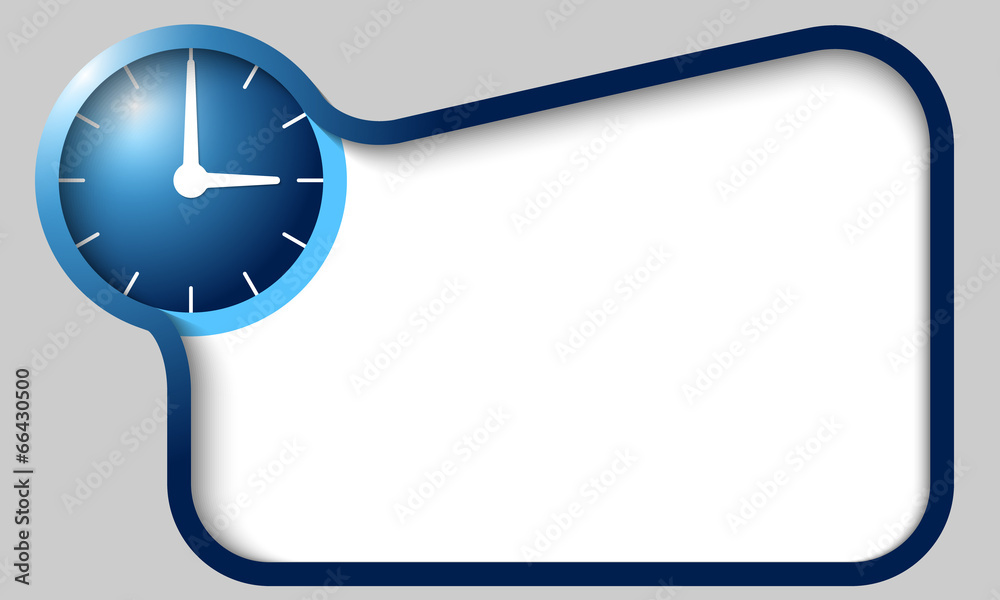 Poster vector text box for any text with clock