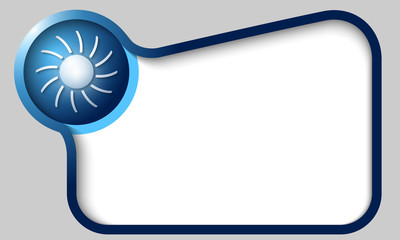 vector text box for any text with transparent sun