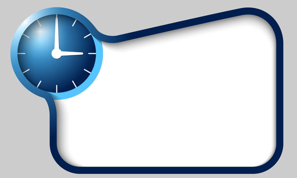 vector text box for any text with clock