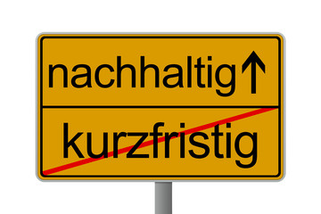 Verkehrsschild Nachhaltig
