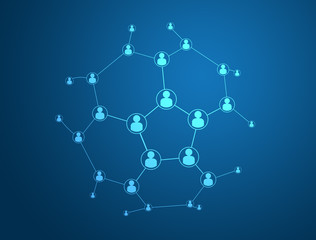 Social media and network connection concept