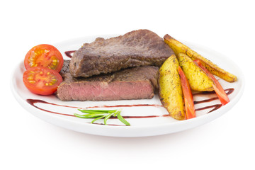 Beef steak with vegetables