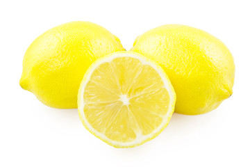 Two of lemon and lemon slice