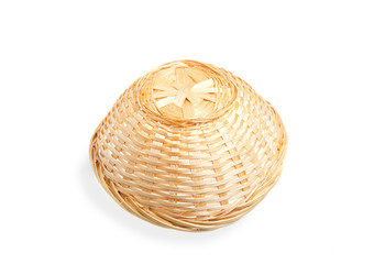 Fototapeta premium Straw basket on white