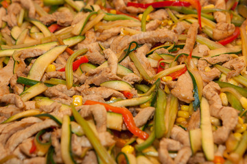 chinese chicken and vegetables.