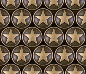 Bronze star seamless pattern