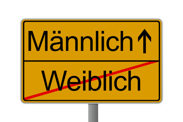 Verkehrsschild Mann Frau