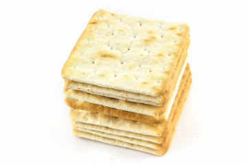 stack cracker in square shape isolated