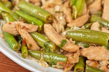 Green beans with chicken