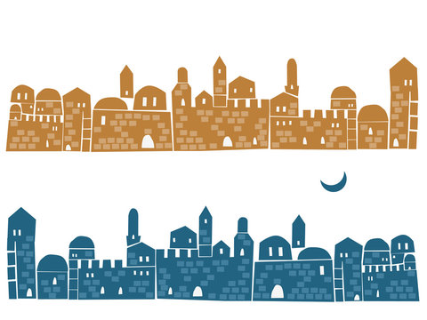 Middle East Town , Illustration