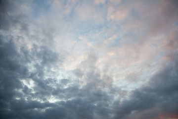 Fototapeta premium Beautiful blue sky background with clouds