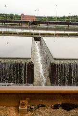 Primary radial settler at sewage water treatment