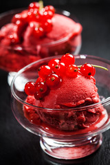 Summer sorbet with fruits