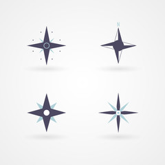 Obraz premium Set: wind rose 03