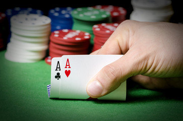 Double ace in poker
