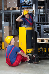 Accident on a forklift © Photographee.eu