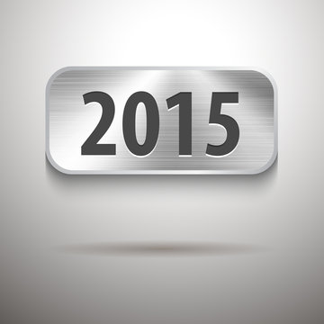 2015 digits on brushed metal tablet
