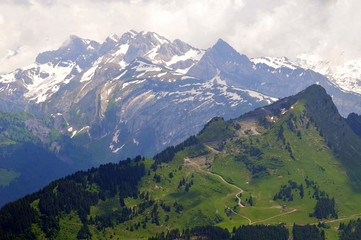 Fototapeta premium La pointe de Nyon et les Dents blanches