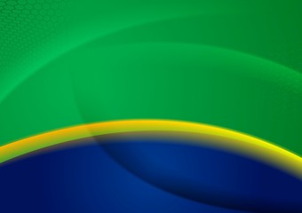 Waves background in Brazilian colors