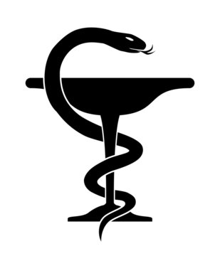 Medicine Snake Isolated,  Medical Symbol
