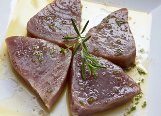Marinierte Thunfisch-Filets
