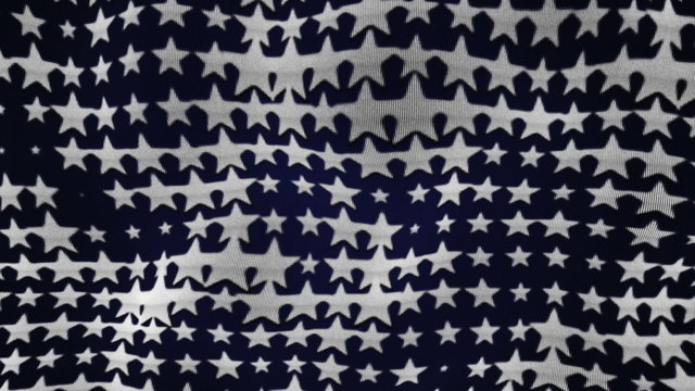 Stars Background on Textile Flag