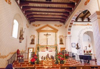 Naklejka premium Mission San Luis Obispo de Tolosa California Basilica Cross