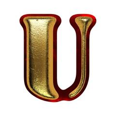 red velvet letter with gold © videodoctor