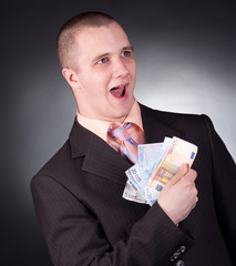 businessman with money