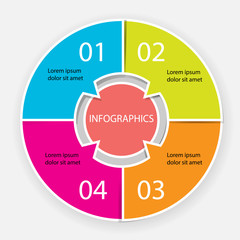 Modern business circle template. Vector illustration.