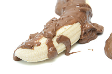 banana with chocolate
