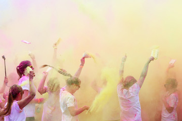 Colorful life in holiday party