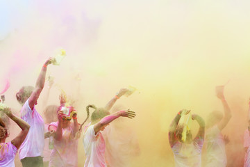 Colorful life in holiday party