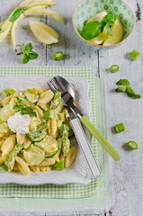 Fresh pasta with zucchini