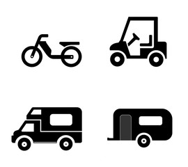 Transports en 4 icônes