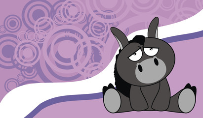 donkey baby cute sit cartoon background