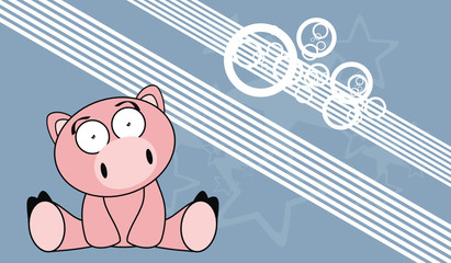 pig baby cute sitcartoon background