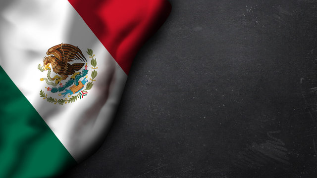 mexikanische Flagge auf Schiefertafel