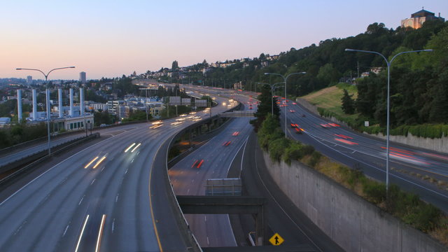 Seattle I-5 Traffic Time Lapse