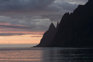 Devil's teeth, rocks on the island of Senja, Northern Norway