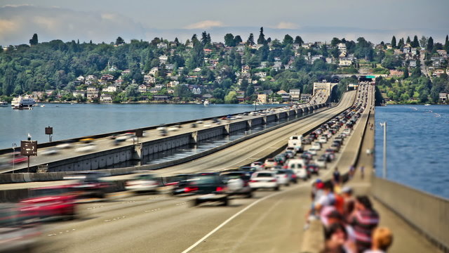 Seattle I-90 Traffic Time Lapse