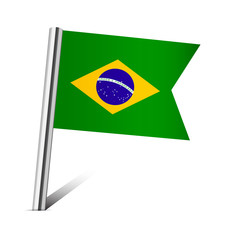 Brazil flag pin